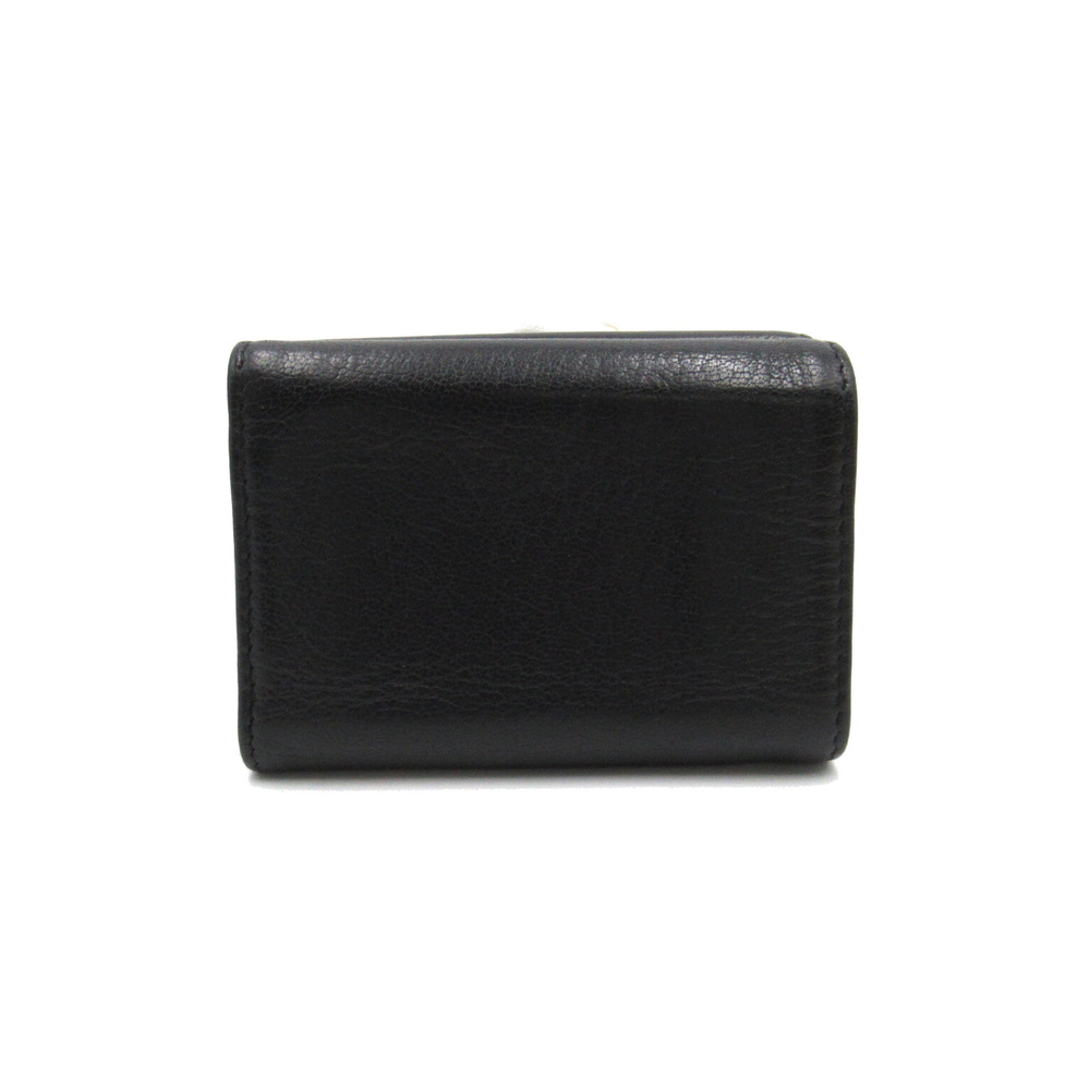 CHANEL Tri-fold Wallet Umbrella Print Black leather - Picture 2 of 10